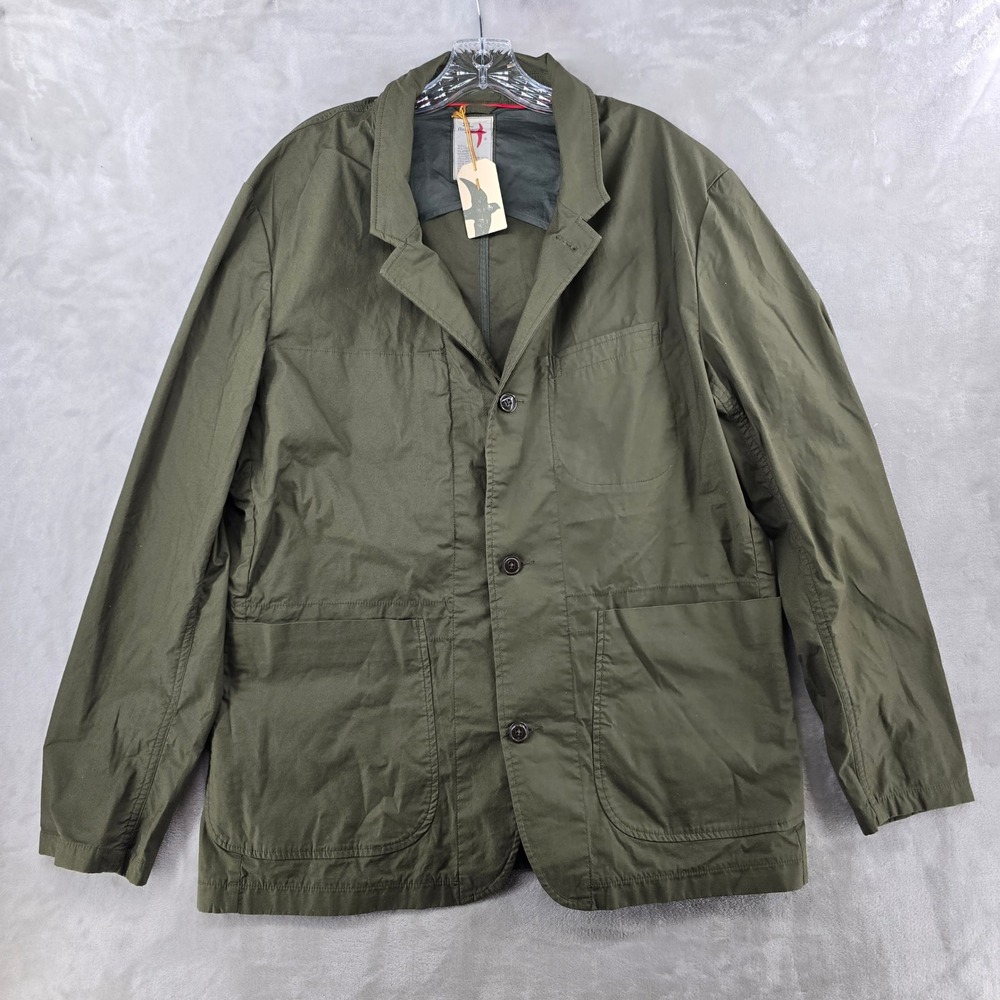 Relwen Flywt Flex Blazer Mens XL Green Cotton Spandex Utility Huckberry